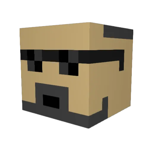 Cyka77 Minecraft avatar head, 3D render