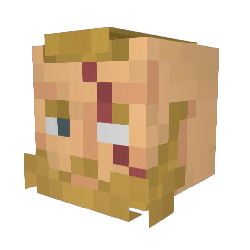 Cykore Minecraft avatar head, 3D render