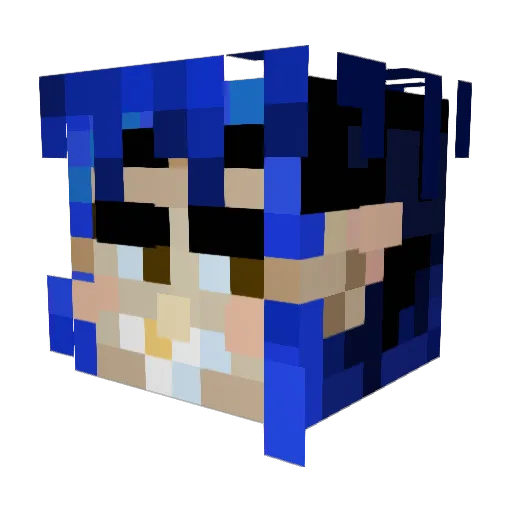 Cykos_Sketch Minecraft avatar head, 3D render