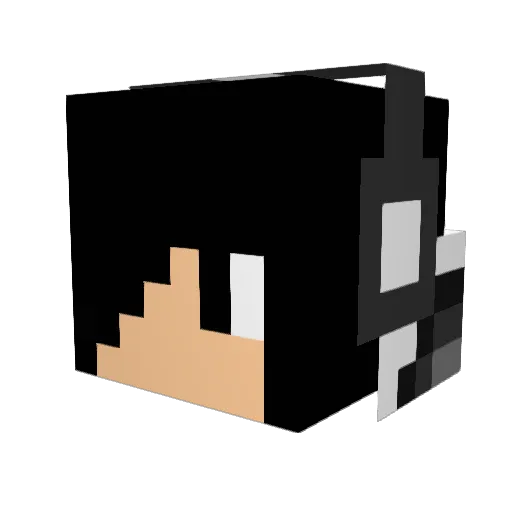 Cykreks Minecraft avatar head, 3D render