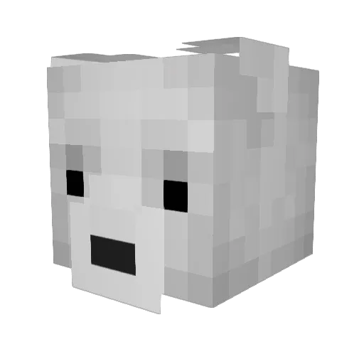 Cykromi Minecraft avatar head, 3D render