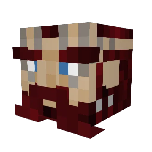 Cylaw Minecraft avatar head, 3D render