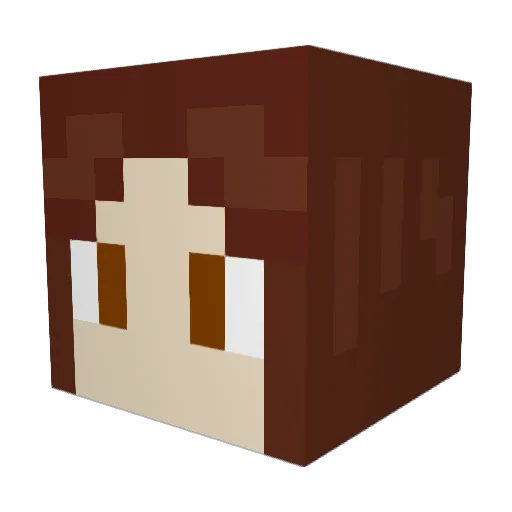 Cylbia Minecraft avatar head, 3D render