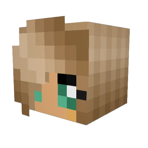 Cylenn Minecraft avatar head, 3D render