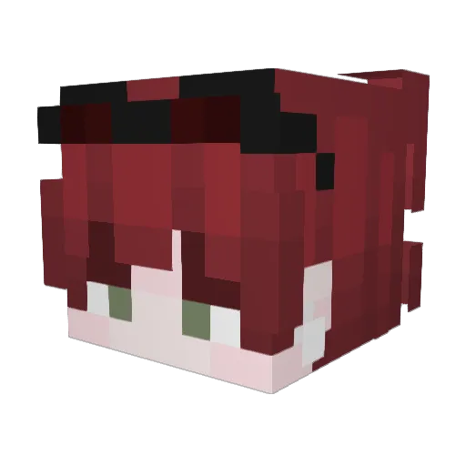 Cyless Minecraft avatar head, 3D render