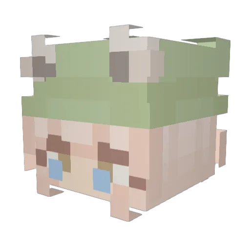 CyllaRose Minecraft avatar head, 3D render