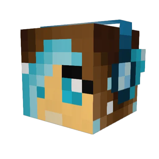 Cyllio Minecraft avatar head, 3D render