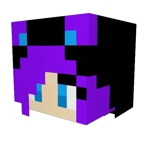 Cylly_C Minecraft avatar head, 3D render