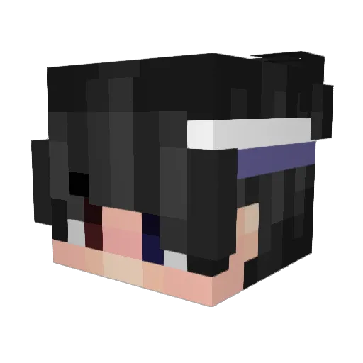 Cylof Minecraft avatar head, 3D render