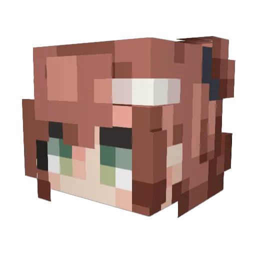 Cyloon Minecraft avatar head, 3D render