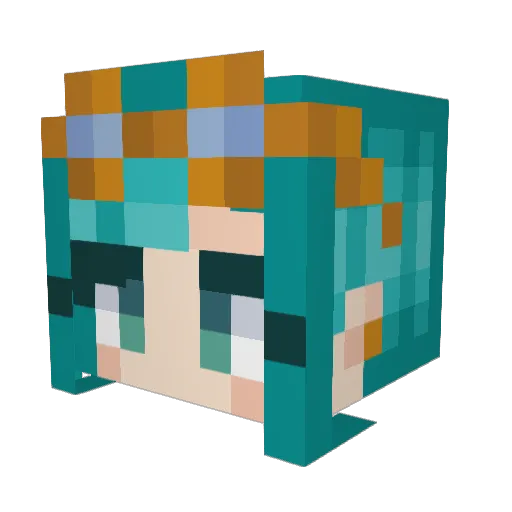 Cyn72 Minecraft avatar head, 3D render