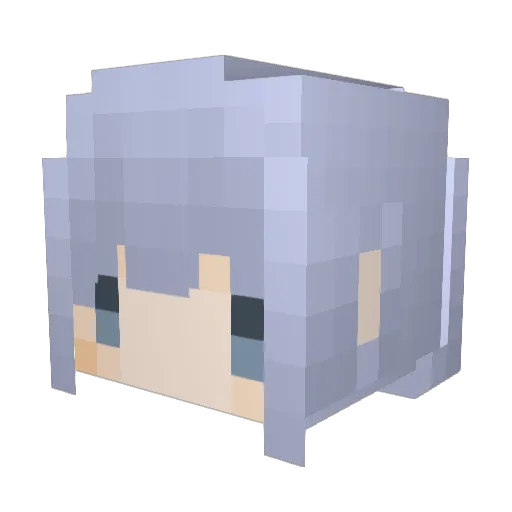 CynYu Minecraft avatar head, 3D render