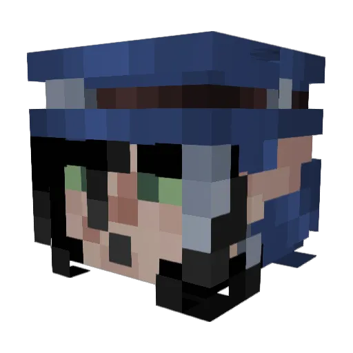 Cynamon___ Minecraft avatar head, 3D render