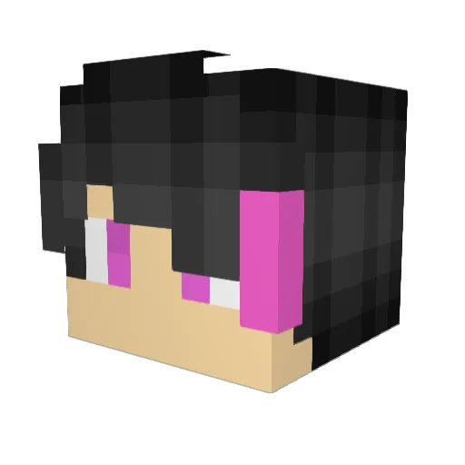 CyndaWolf Minecraft avatar head, 3D render