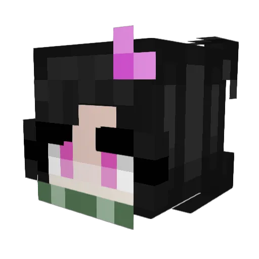 CyndaquilQueen Minecraft avatar head, 3D render