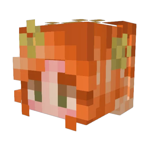 Cyndar61 Minecraft avatar head, 3D render