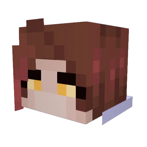 Cyndarias Minecraft avatar head, 3D render