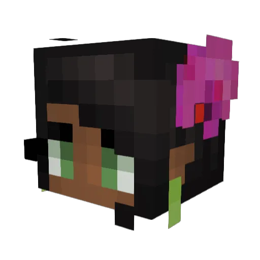 Cyneedi Minecraft avatar head, 3D render