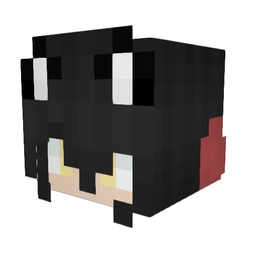Cynicat Minecraft avatar head, 3D render