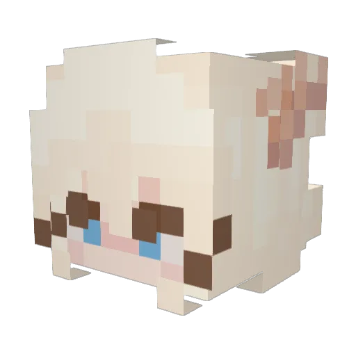 Cynill Minecraft avatar head, 3D render
