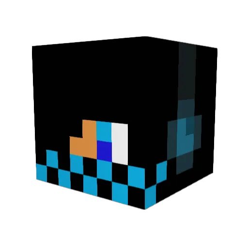 Cynkse Minecraft avatar head, 3D render