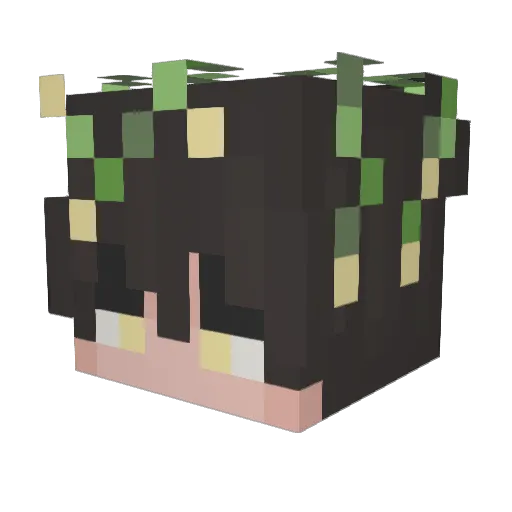 Cynotyx Minecraft avatar head, 3D render