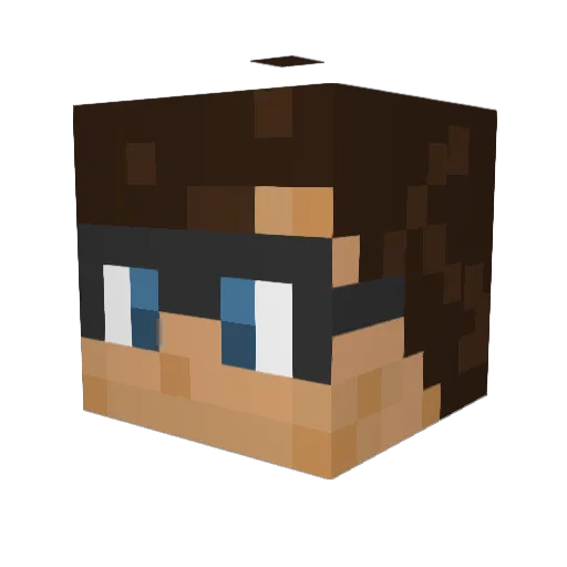 Cyntaks Minecraft avatar head, 3D render