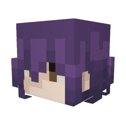 Cynte Minecraft avatar head, 3D render