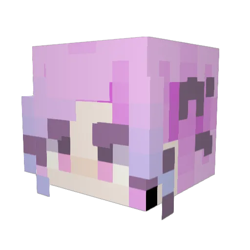CynthiaCute Minecraft avatar head, 3D render