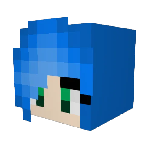 Cynthiatsuru Minecraft avatar head, 3D render