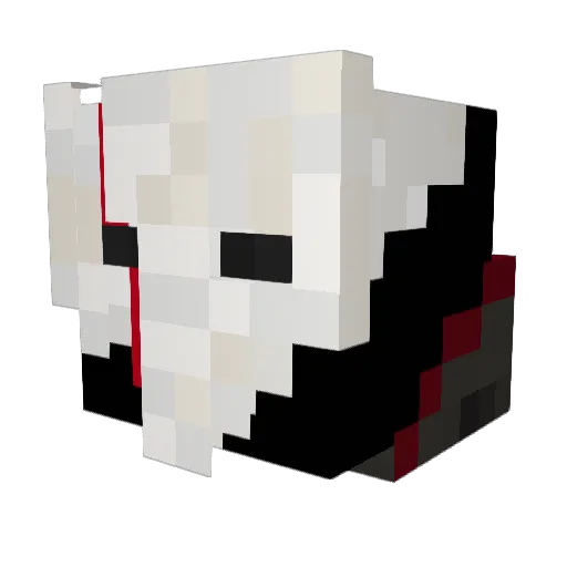 Cynvixx Minecraft avatar head, 3D render