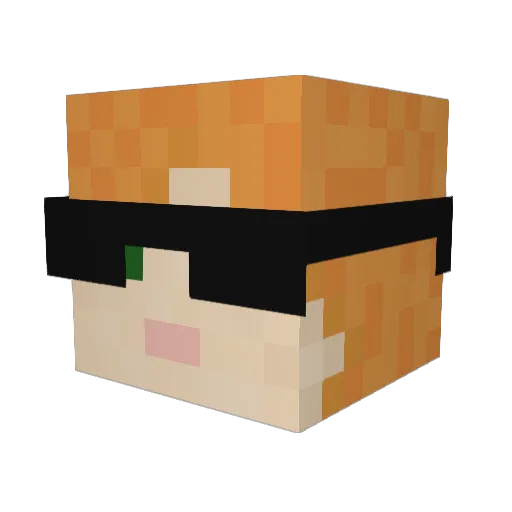 Cyoonl Minecraft avatar head, 3D render