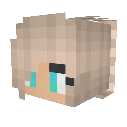 Cyotix Minecraft avatar head, 3D render