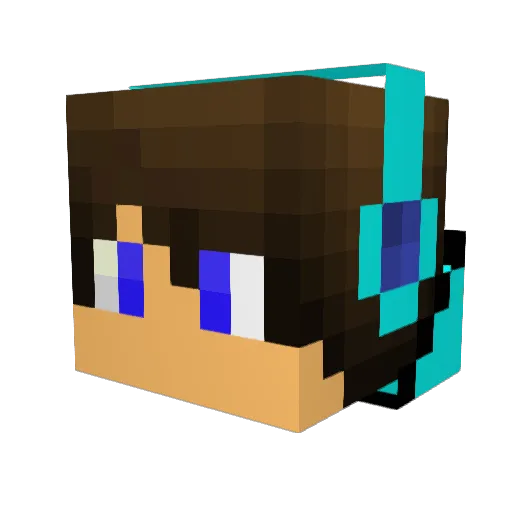 Cypannn Minecraft avatar head, 3D render