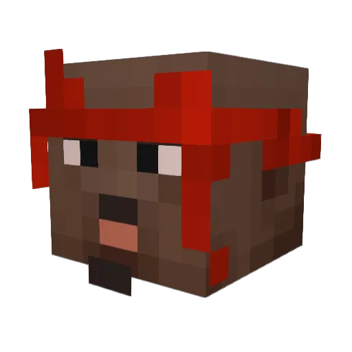 Cyper0 Minecraft avatar head, 3D render