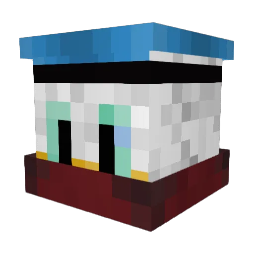 Cyper24 Minecraft avatar head, 3D render