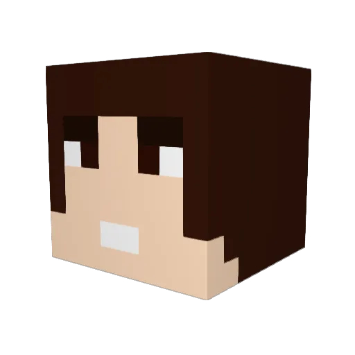 Cypfer Minecraft avatar head, 3D render