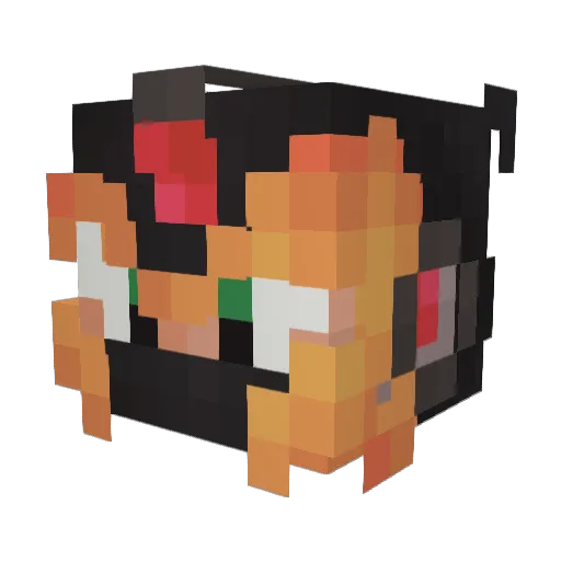 Cypher2d Minecraft avatar head, 3D render