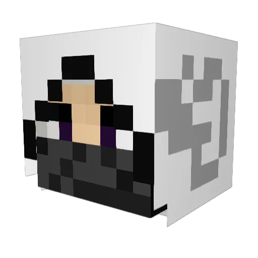 Cyphrin Minecraft avatar head, 3D render