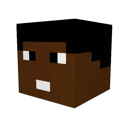 Cyphusiel Minecraft avatar head, 3D render