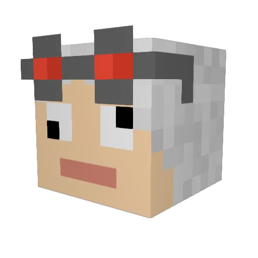 Cyphuz Minecraft avatar head, 3D render