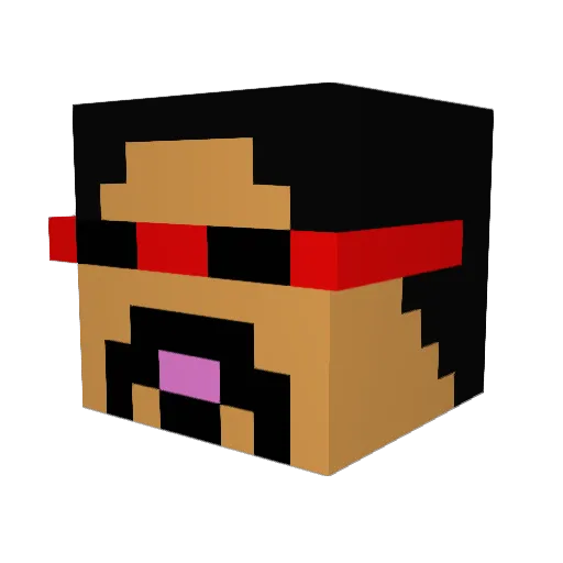 Cyppi Minecraft avatar head, 3D render