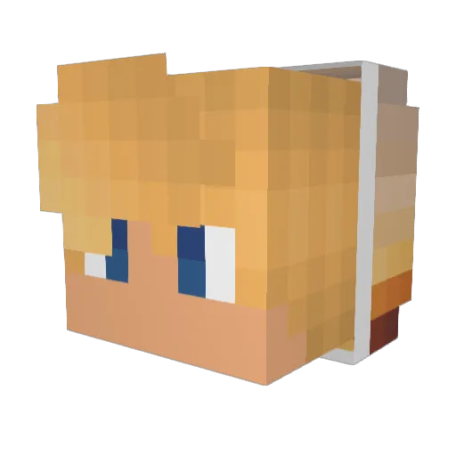 CyprienGaming Minecraft avatar head, 3D render