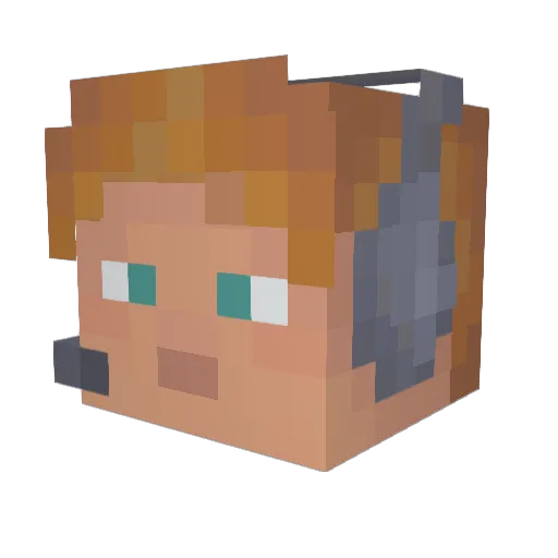 Cyprieng Minecraft avatar head, 3D render