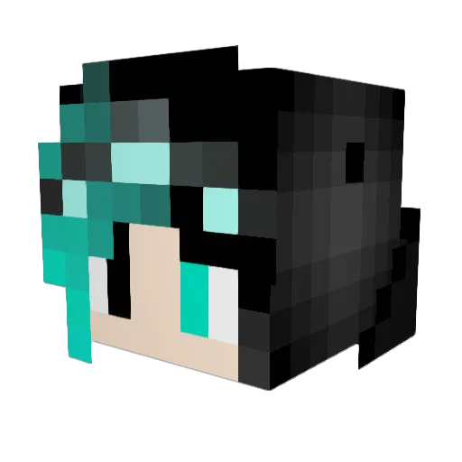 Cypunk_ Minecraft avatar head, 3D render