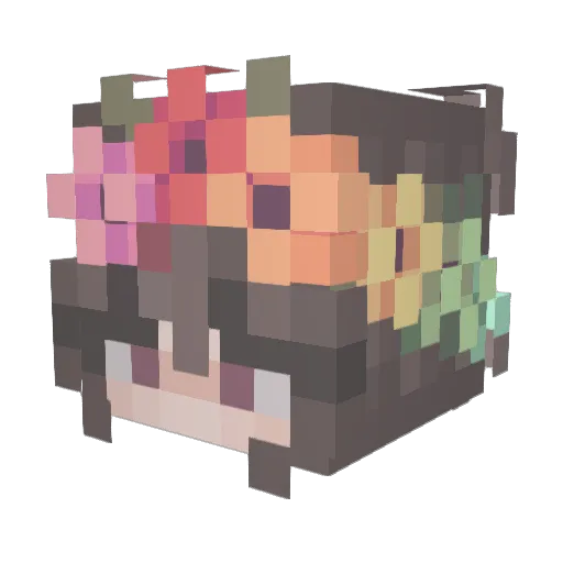 Cyr0bit Minecraft avatar head, 3D render
