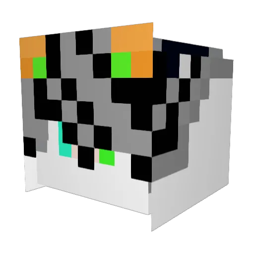 CyrLink Minecraft avatar head, 3D render
