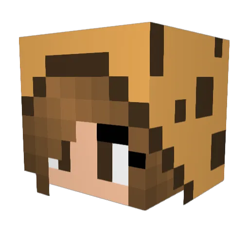 CyraBear Minecraft avatar head, 3D render