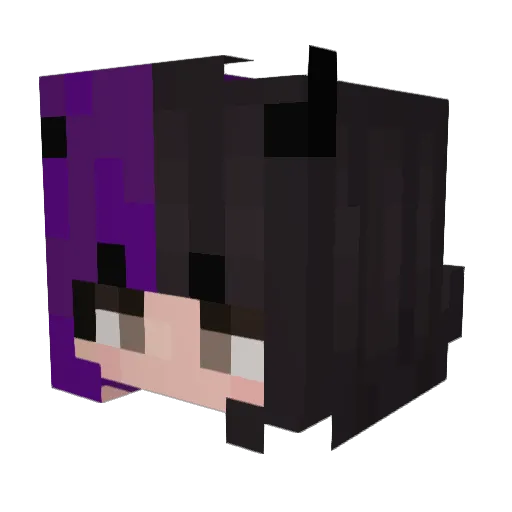 Cyraid Minecraft avatar head, 3D render