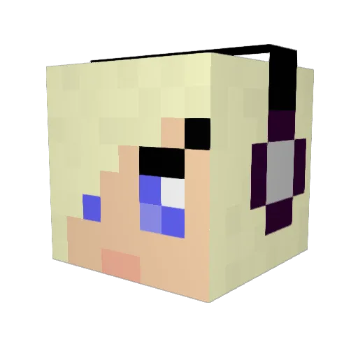 Cyrnae Minecraft avatar head, 3D render